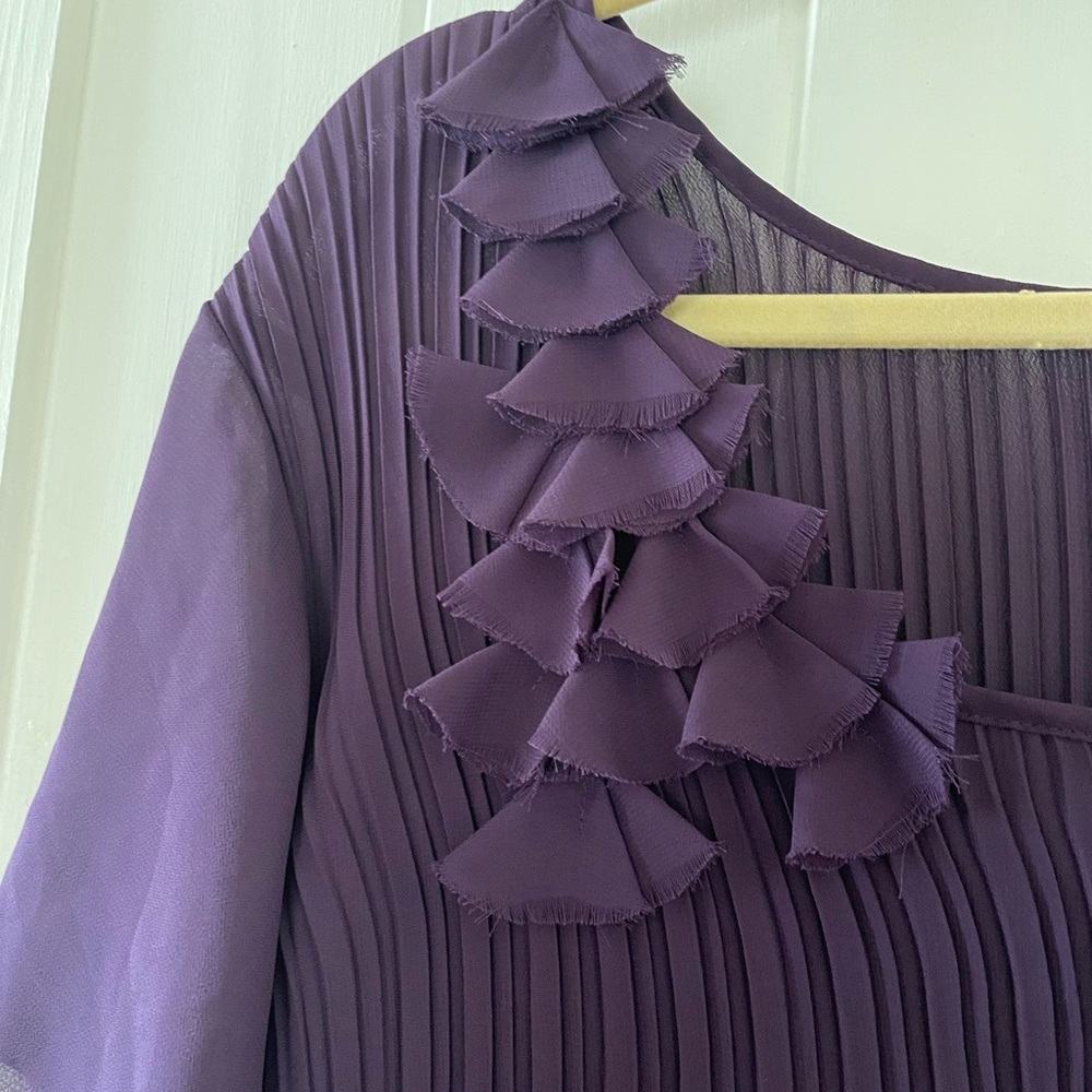Women’s Cato Purple Short Sleeve Blouse Top Size Plus 26 /28 W - Picture 4 of 6